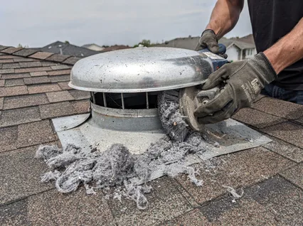 Cleaning Dryer Vent On Roof in Riverview