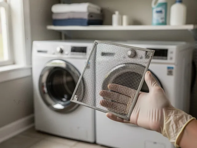 Riverview Dryer Vent Cleaning specialist performing detailed lint trap cleaning service in Riverview