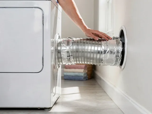 Professional dryer vent hose installation by Riverview Dryer Vent Cleaning in Riverview