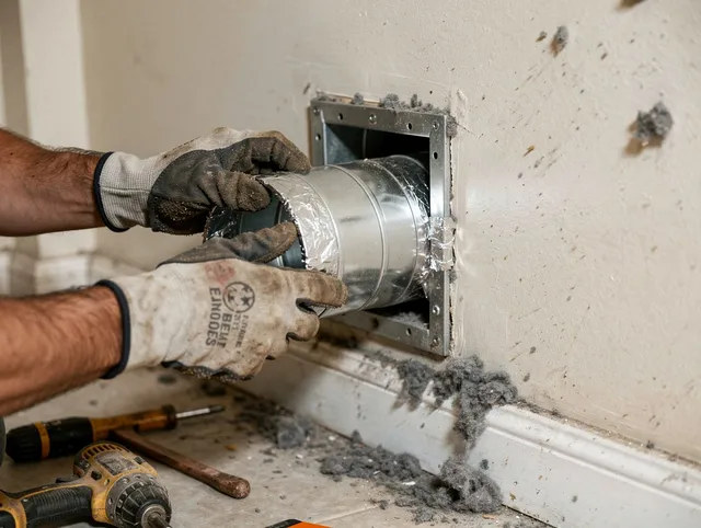 Professional dryer vent repair and installation by Riverview Dryer Vent Cleaning in Riverview